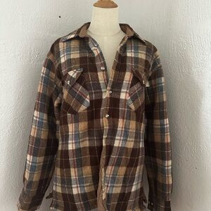 Vintage Timber Run Wool Plaid Quilted Shacket
